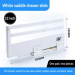 12 inch white saddle drawer slide — SL-712755171266-M17
