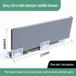 Grey saddle drawer, 184 MM by 270 MM — SL-712086932965-13