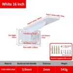 White 16 inch. Support surface 380mm. Weight 543g. — BR-707380795324-13