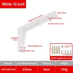 White 10 inch, 5mm. Support surface 240mm. Weight 744g. — BR-705528244310-13