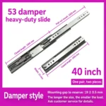 Damper slide, 40 inch — SL-911655266625-15
