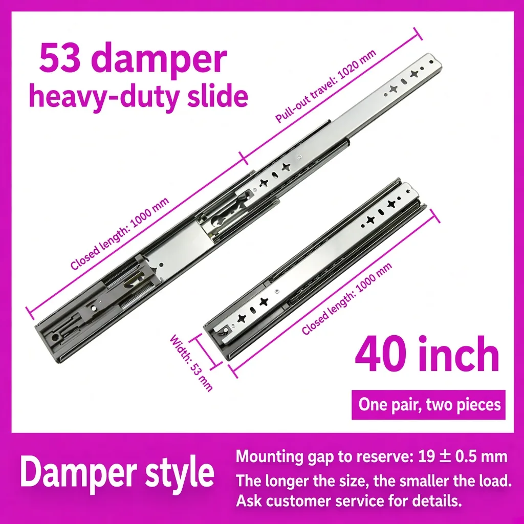 Damper slide, 40 inch — SL-911655266625-15