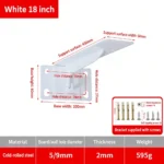 White 18 inch. Support surface 430mm. Weight 595g. — BR-707380795324-14