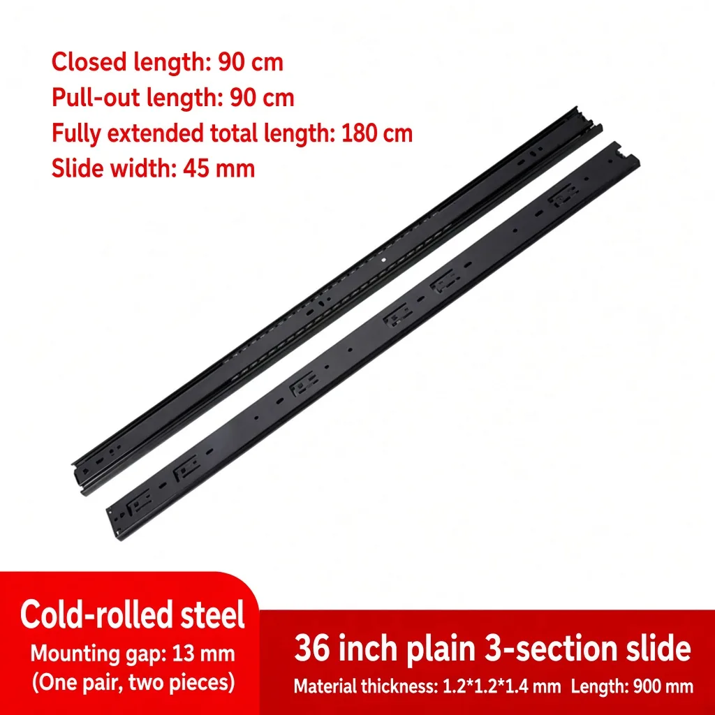 Plain 3-section slide, 36 inch — SL-746379599401-14