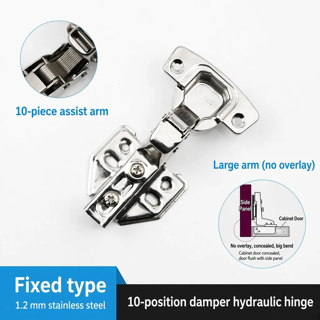 Fixed hinge, Large arm, 1.2 mm — HN-855340420077-15