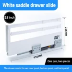 18 inch white saddle drawer slide — SL-712755171266-M20