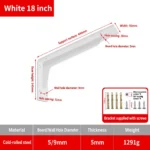 White 18 inch, 5mm. Support surface 440mm. Weight 1291g. — BR-705528244310-17