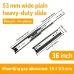 Plain, 36 inch, silver — SL-877604804928-P36