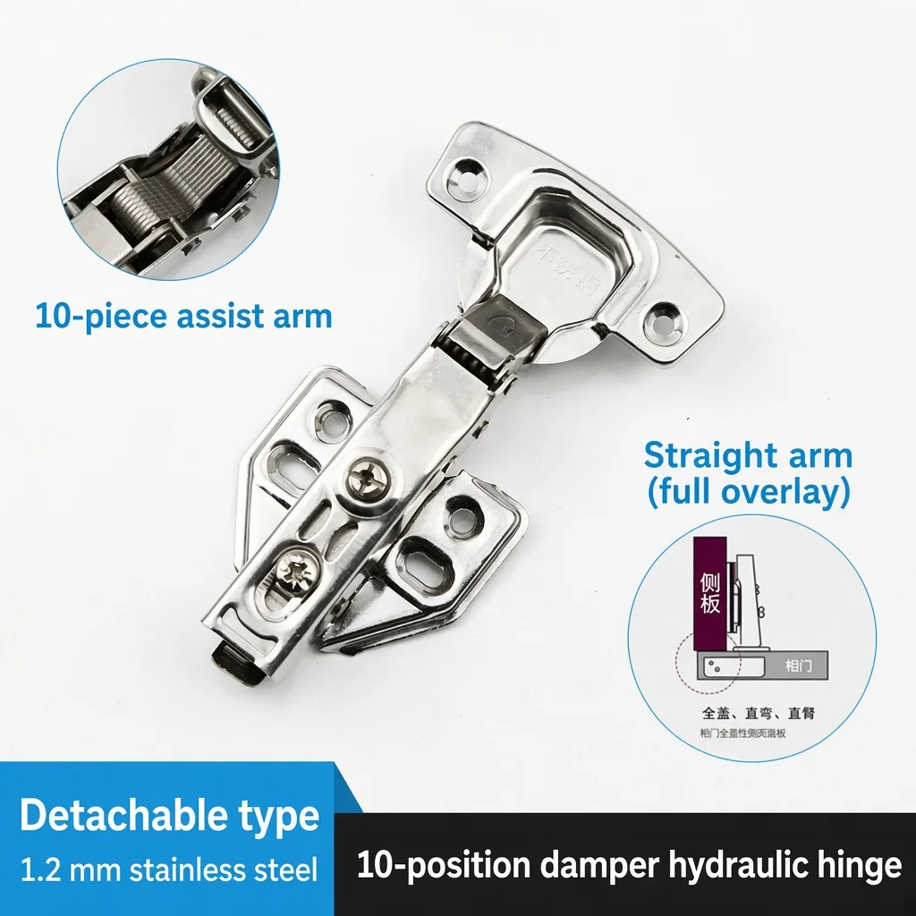 Detachable hinge, Straight arm, 1.2 mm — HN-855340420077-16