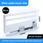 20 inch white saddle drawer slide — SL-712755171266-M21
