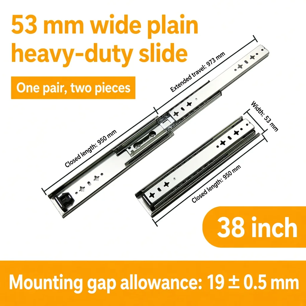 Plain, 38 inch, silver — SL-877604804928-P38
