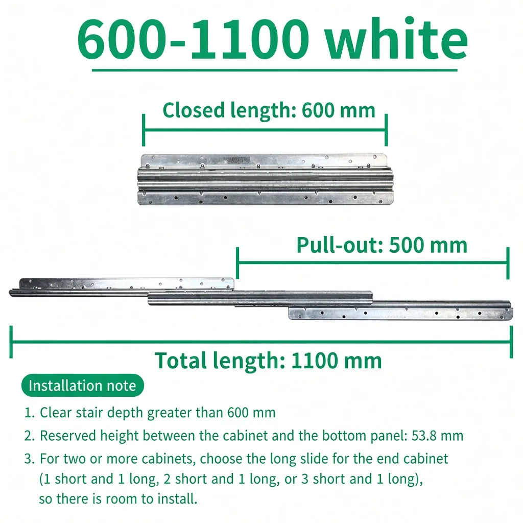 White, 600-1100 mm — SL-654477161476-16