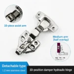 Detachable hinge, Medium arm, 1.2 mm — HN-855340420077-17
