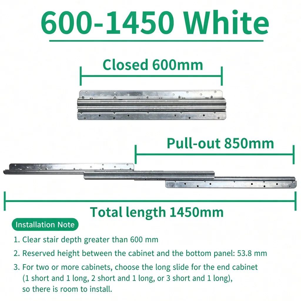 White, 600-1450 mm — SL-654477161476-17