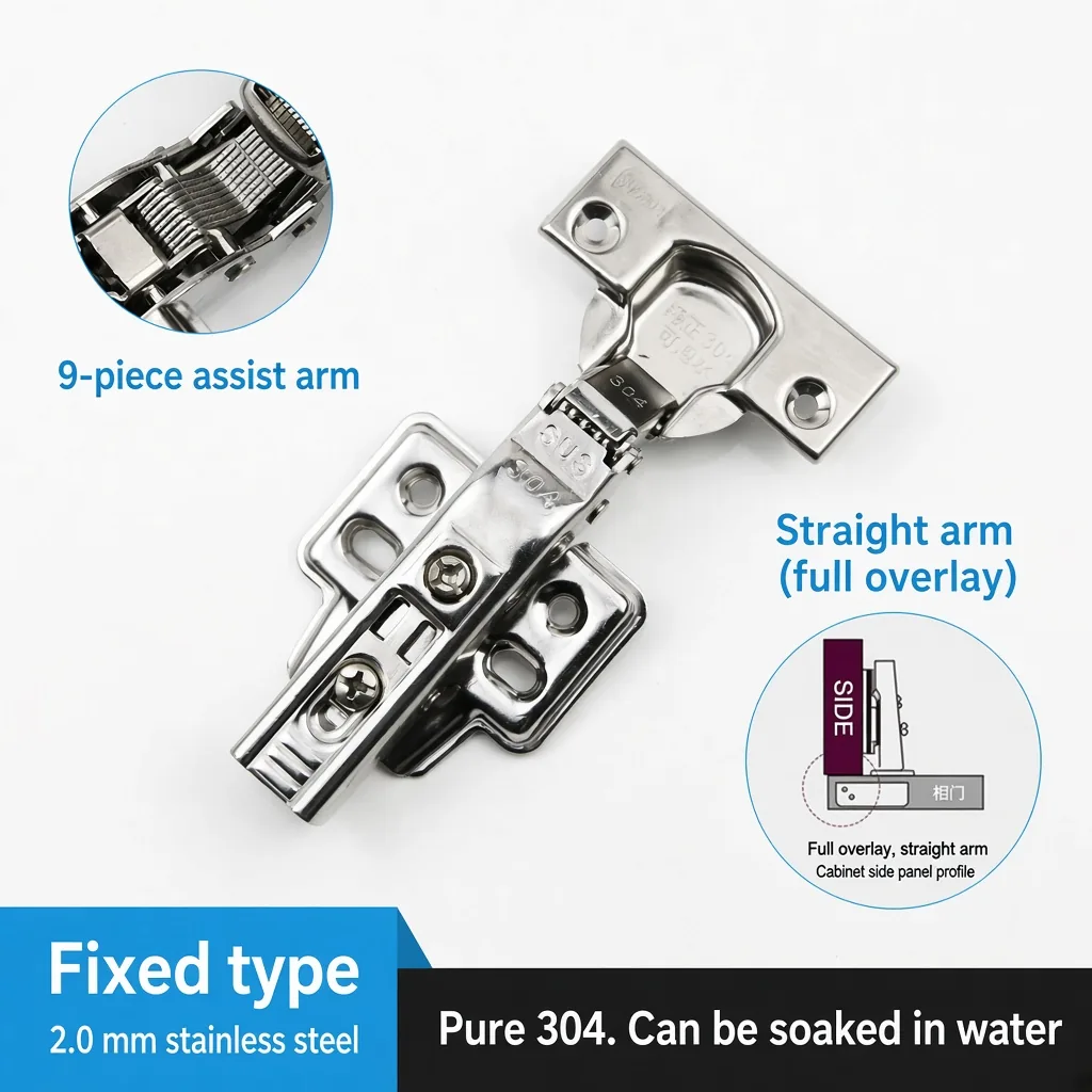 Fixed hinge, Straight arm, 2.0 mm — HN-855340420077-19