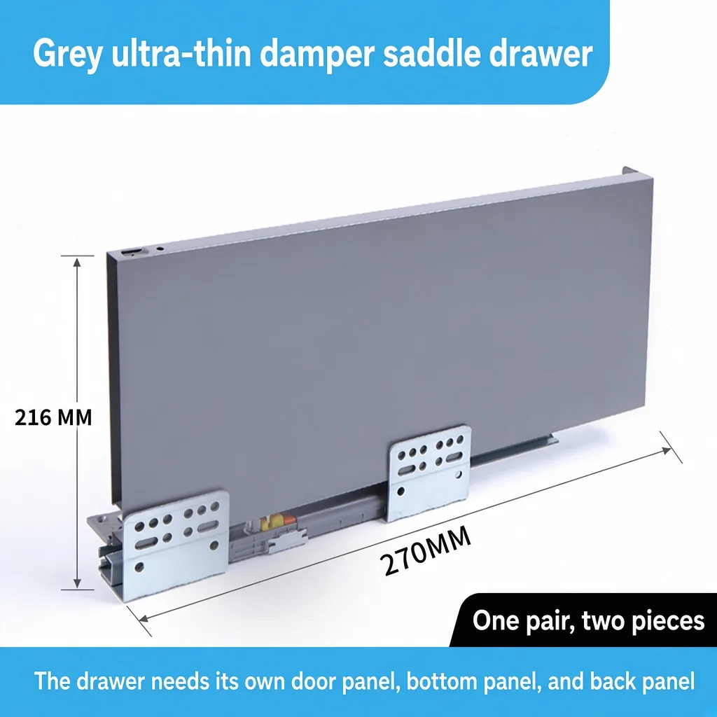 Grey saddle drawer, 216 MM by 270 MM — SL-712086932965-19
