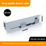 18 inch grey saddle drawer slide — SL-712755171266-M25