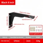 Black 8 inch, 2mm. Support surface 190mm. Weight 324g. — BR-705528244310-22