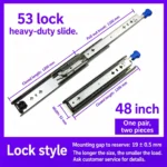 Lock slide, 48 inch — SL-911238579038-20