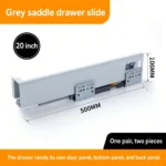 20 inch grey saddle drawer slide — SL-712755171266-M26