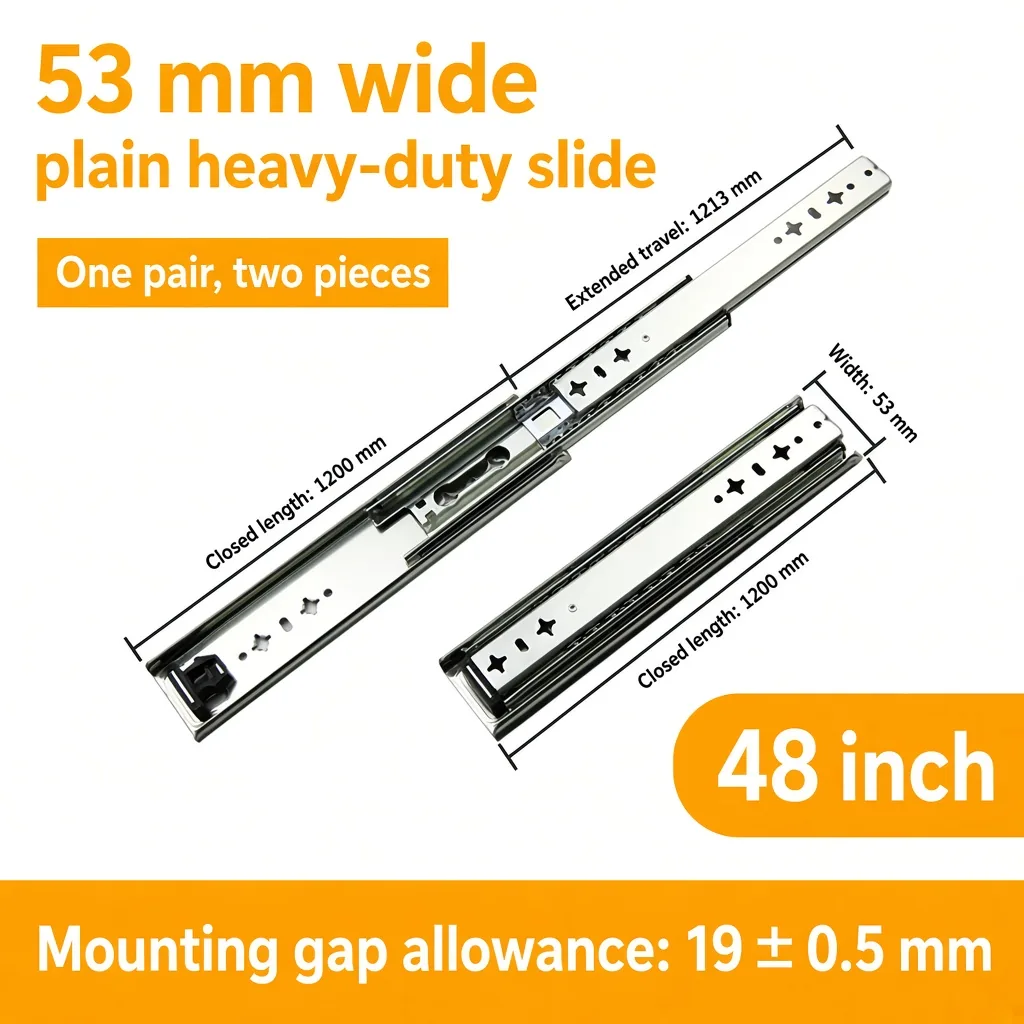 Plain, 48 inch, silver — SL-877604804928-P48