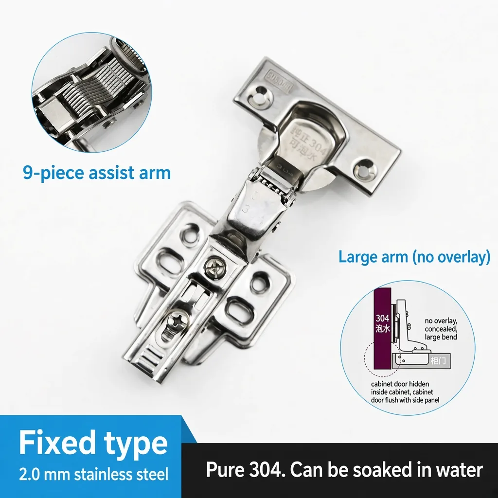 Fixed hinge, Large arm, 2.0 mm — HN-855340420077-21