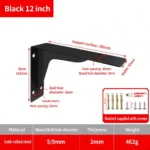 Black 12 inch, 2mm. Support surface 290mm. Weight 462g. — BR-705528244310-24