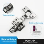 Detachable hinge, Straight arm, 2.0 mm — HN-855340420077-22