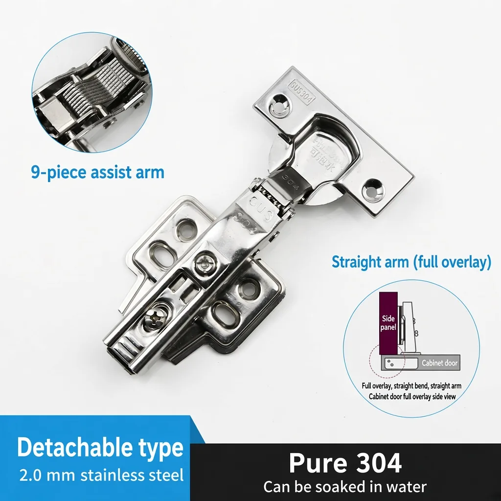 Detachable hinge, Straight arm, 2.0 mm — HN-855340420077-22