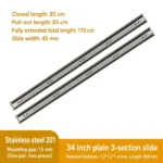 Plain 3-section slide, 34 inch — SL-746379599401-23