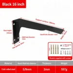 Black 16 inch, 2mm. Support surface 390mm. Weight 557g. — BR-705528244310-26