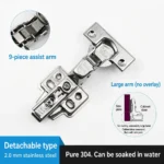 Detachable hinge, Large arm, 2.0 mm — HN-855340420077-24
