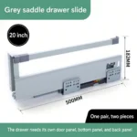 20 inch grey saddle drawer slide — SL-712755171266-M30