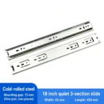 Quiet 3-section, 18 inch, silver — SL-587618866545-Q18S