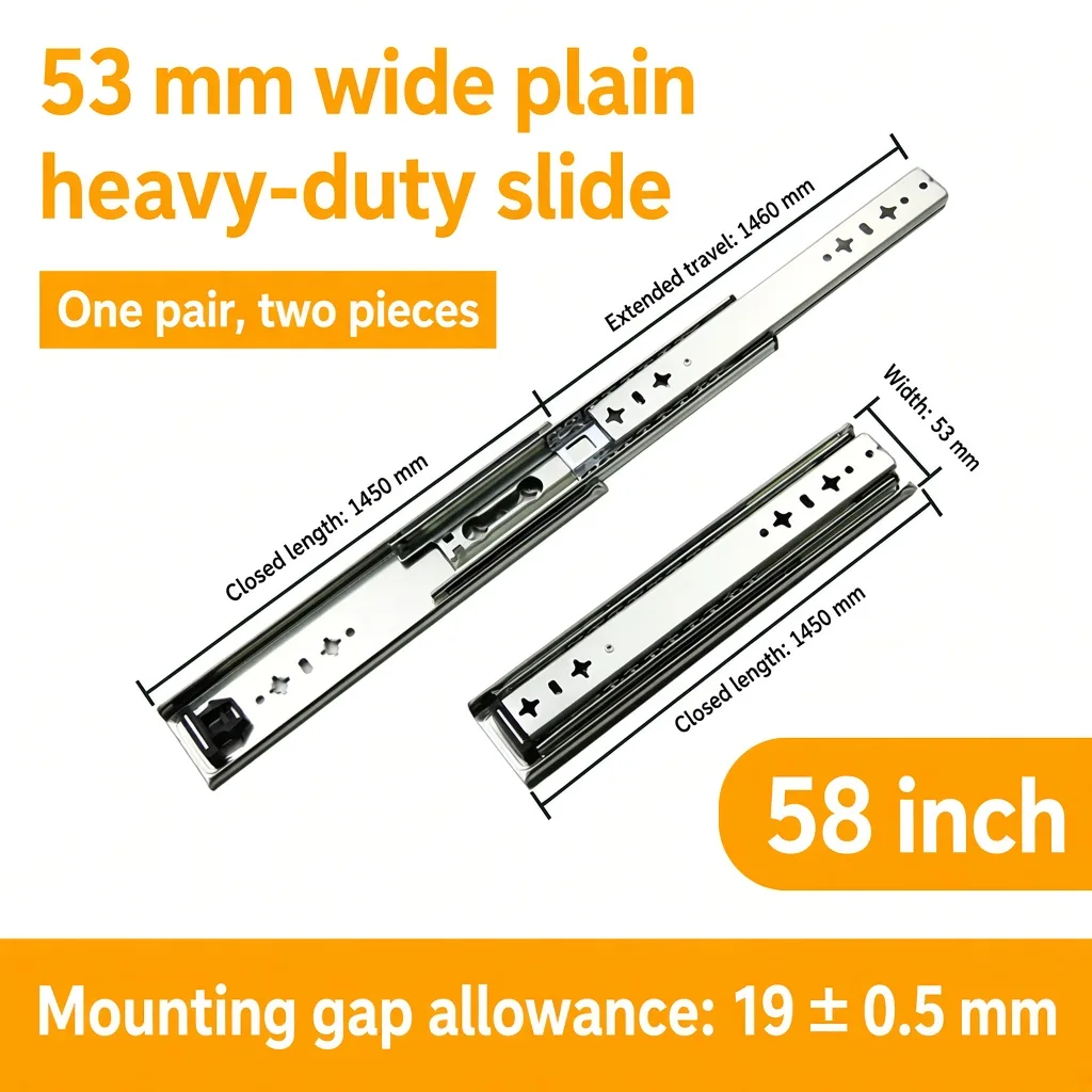 Plain, 58 inch, silver — SL-877604804928-P58