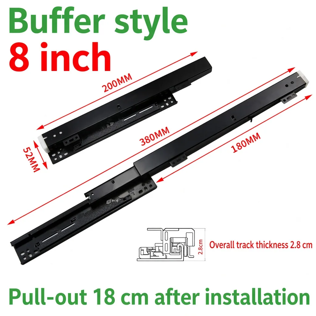 Buffer style, 8 inch, black — SL-610083966871-26