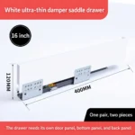 White saddle drawer, 16 inch, 120 MM, 400 MM — SL-712086932965-26