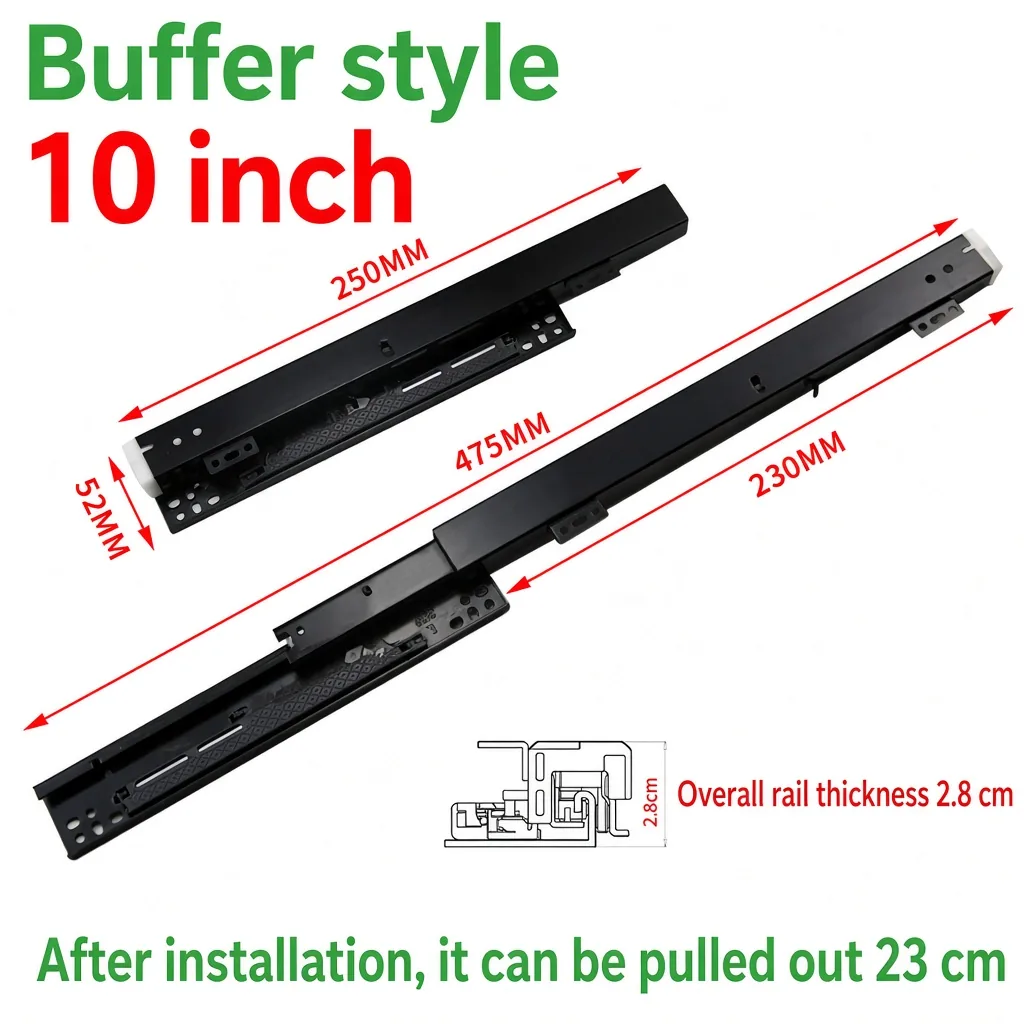 Buffer style, 10 inch, black — SL-610083966871-27