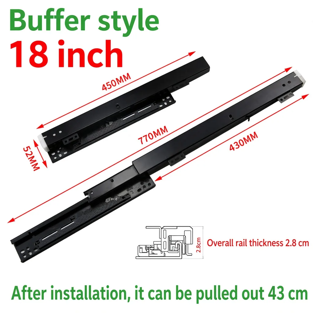 Buffer style, 18 inch, black — SL-610083966871-31