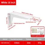 White 16 inch, 2mm. Support surface 390mm. Weight 557g. — BR-705528244310-33
