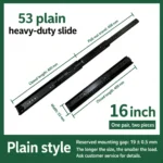 16 inch black 53 plain heavy-duty slide — SL-912047337135-32