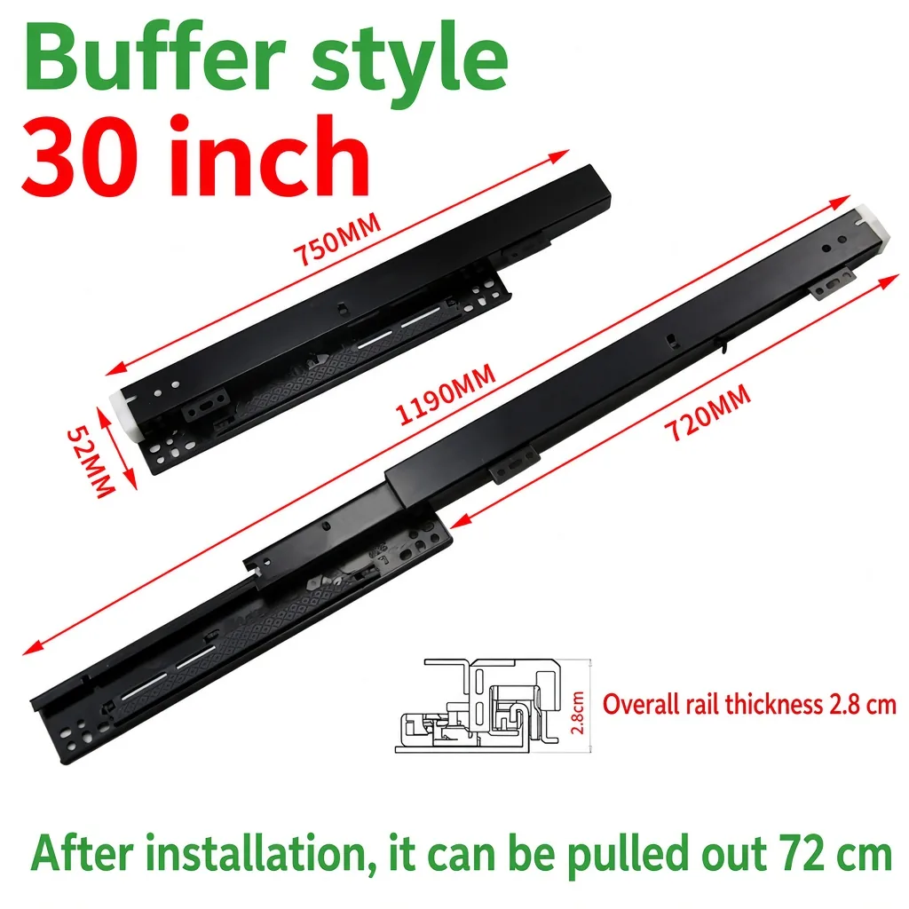 Buffer style, 30 inch, black — SL-610083966871-37