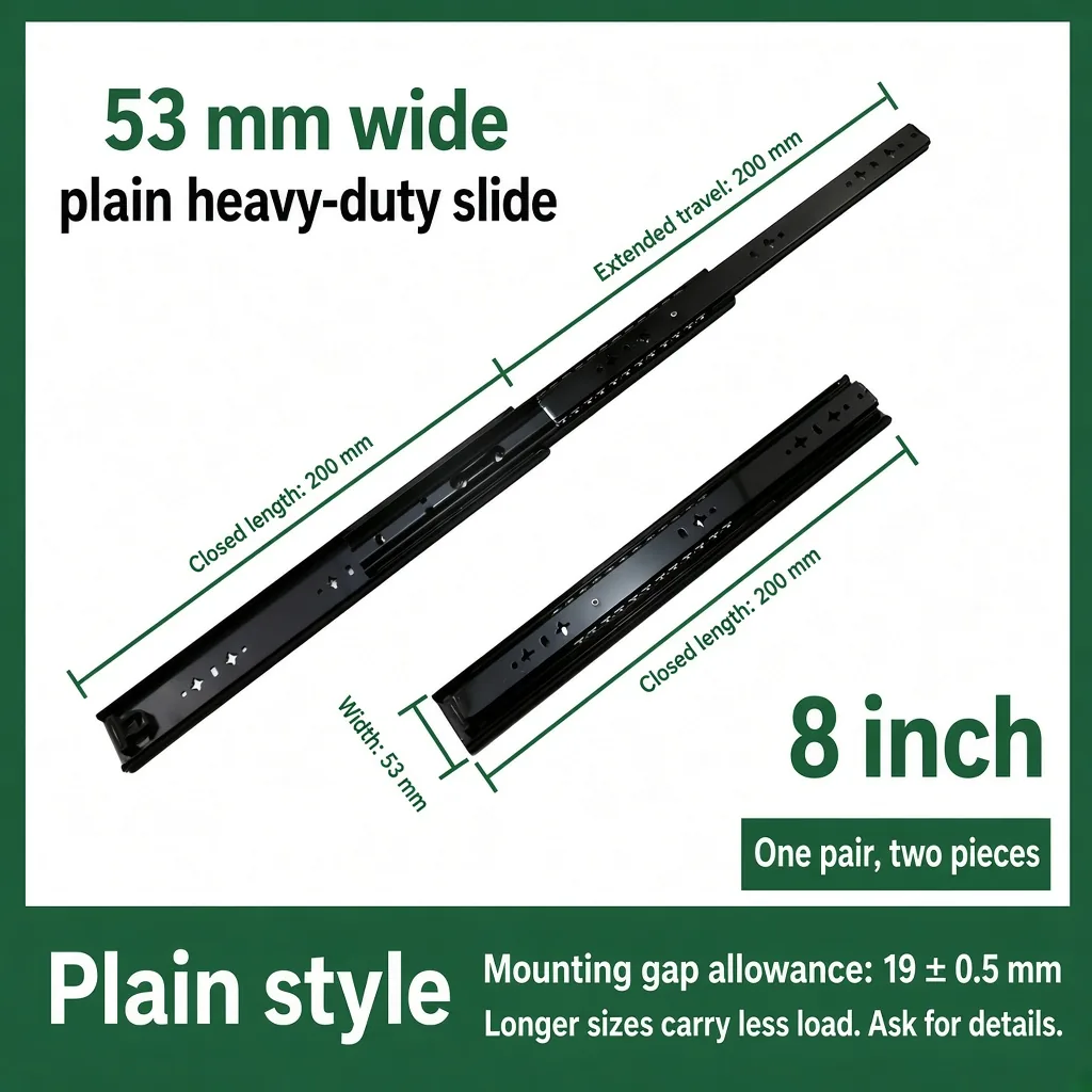 Plain, 8 inch, black — SL-877604804928-B08
