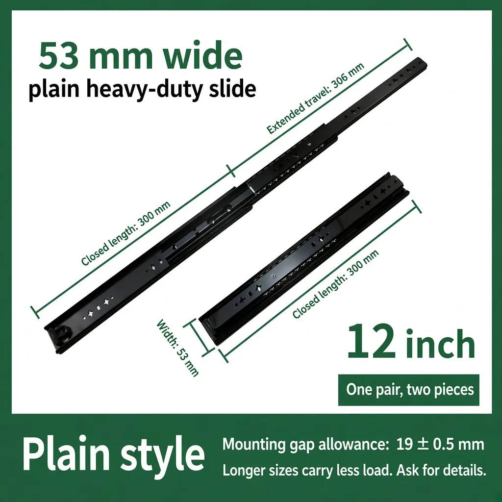 Plain, 12 inch, black — SL-877604804928-B12