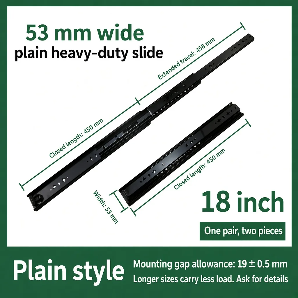 Plain, 18 inch, black — SL-877604804928-B18