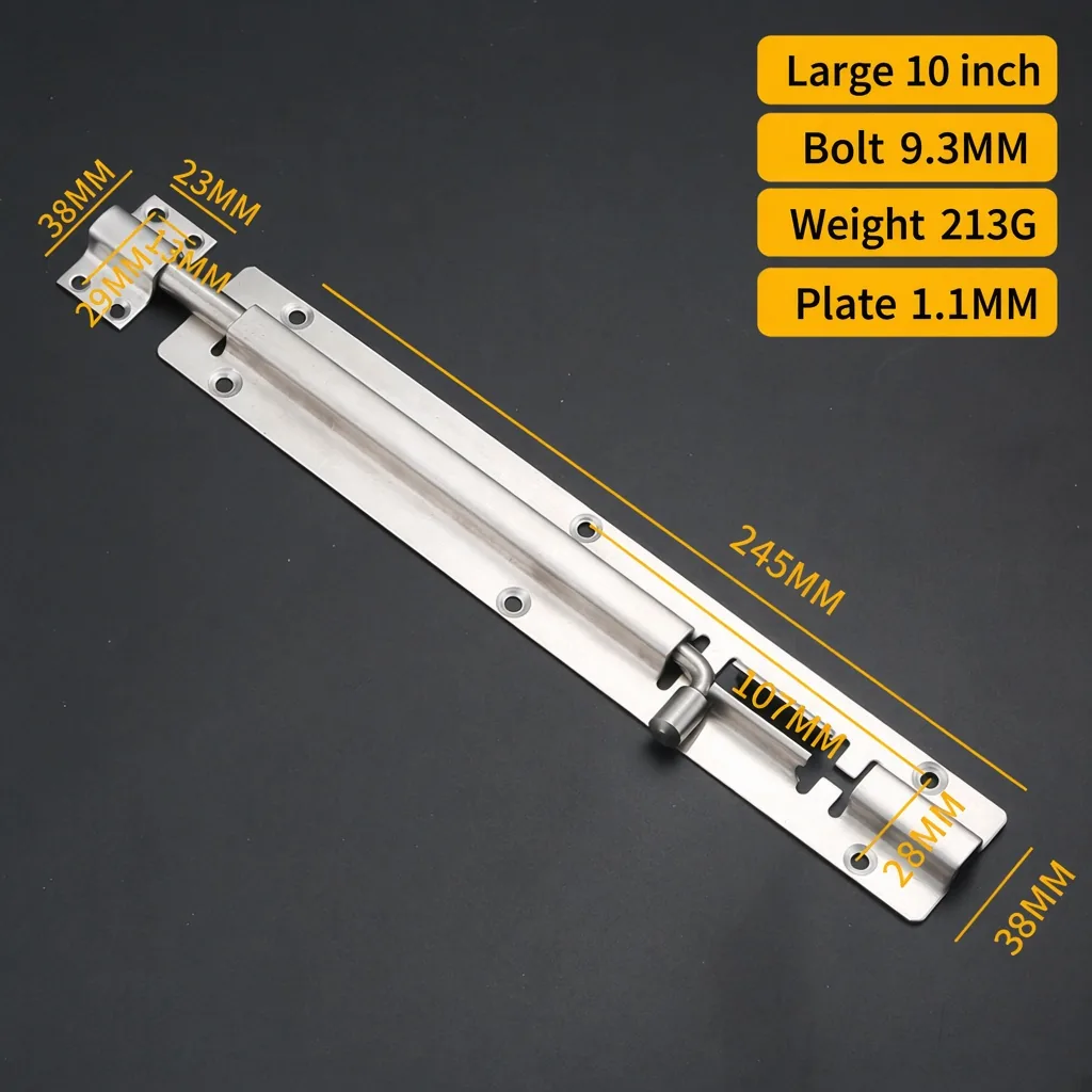 10 inch, brushed silver — SB-926201589036-10BS