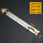 12 inch, brushed silver — SB-926201589036-12BS