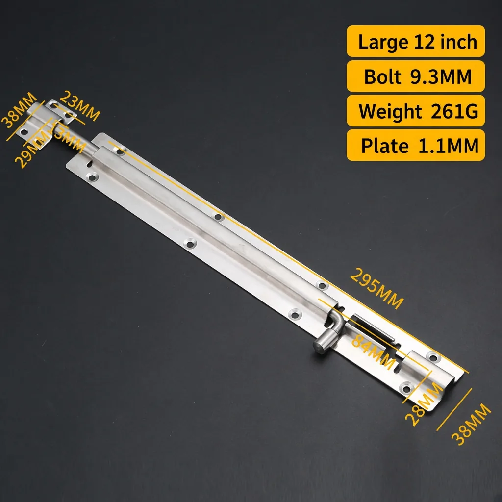 12 inch, brushed silver — SB-926201589036-12BS