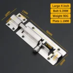 4 inch, brushed silver — SB-926201589036-4BS