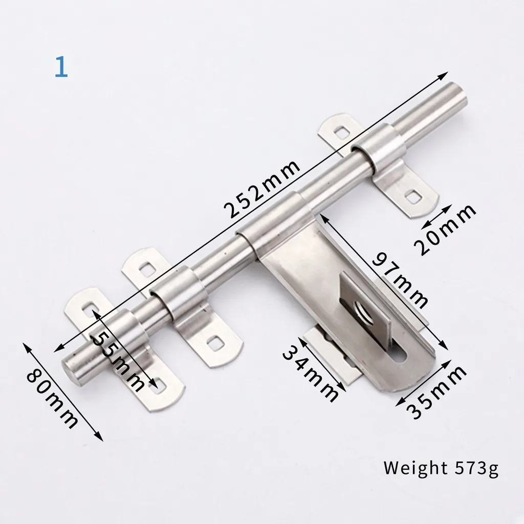 Long Slide Bolt with Choice of Keeper